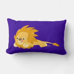 Niedlich Bouncy Cartoon Lion Pillow Lendenkissen