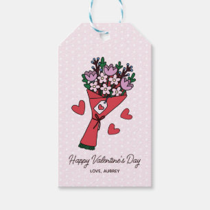 Niedlich Bouquet Hearts Polka Dot Valentinstag Geschenkanhänger