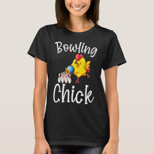 Niedlich Bowling Chick Funny Bowler Bowl Game Enth T-Shirt