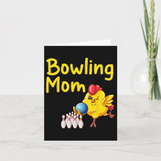 Niedlich Bowling Mama Funny Bowler Bowl Game Enthu Karte (Vorderseite)