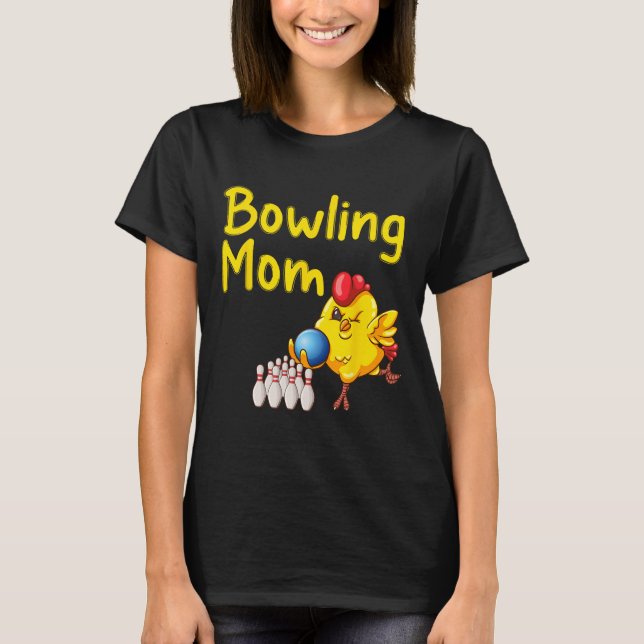 Niedlich Bowling Mama Funny Bowler Bowl Game Enthu T-Shirt (Vorderseite)