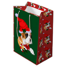 Niedlich Boxer Dog Christmas Merry