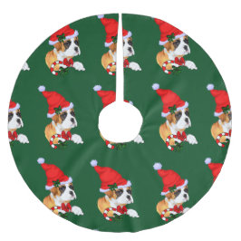 Niedlich Boxer Dog Weihnachten Polyester Weihnachtsbaumdecke