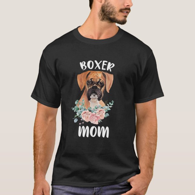 Niedlich Boxer Gifts Boxer Mama Dog Lover Wasserfa T-Shirt (Vorderseite)