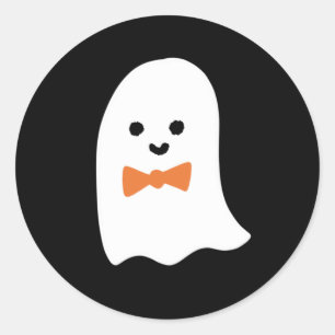 Niedlich Boy Ghost Runder Aufkleber