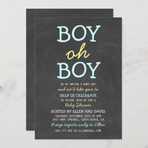 Niedlich Boy Oh Boy Baby Shower Einladungen