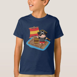 Niedlich Boy Pirate Adventure Raft Kids Personalis T-Shirt