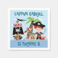 Niedlich Boy Pirate Party Paper Napkins