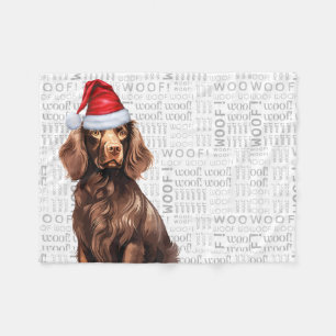Niedlich Boykin Spaniel Dog Weihnachtsfeiertag Fleecedecke