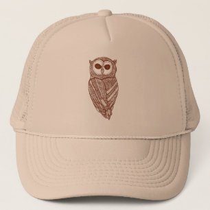 Niedlich-braune Owl-Illustration Truckerkappe