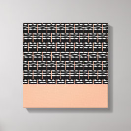 Niedlich-braune, schwarze und weiße, fette Quadrat Leinwanddruck