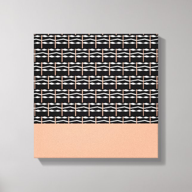 Niedlich-braune, schwarze und weiße, fette Quadrat Leinwanddruck (Vorderseite)