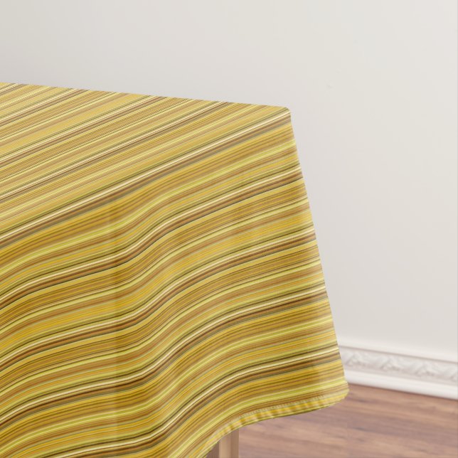 Niedlich-braune Streifen Tischdecke (Beispiel)