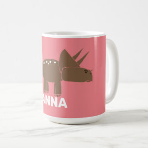 Niedlich-braune Triceratops Dinosaurier für Kinder Kaffeetasse