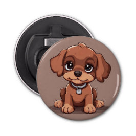 Niedlich-brauner Welpe Flaschenöffner