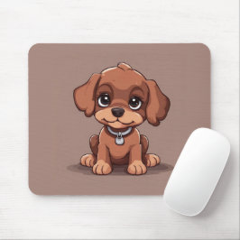 Niedlich-brauner Welpe Mousepad