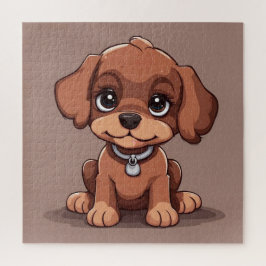 Niedlich-brauner Welpe Puzzle