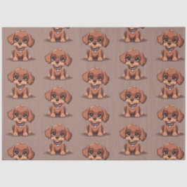 Niedlich-brauner Welpe Seidenpapier