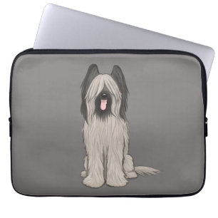 Niedlich Briard Cartoon Dog Laptopschutzhülle