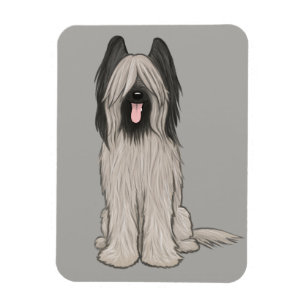 Niedlich Briard Cartoon Dog Magnet