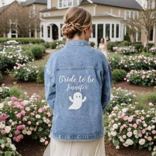 Niedlich Bride Halloween Ghost Wedding Bachelorett Jeansjacke