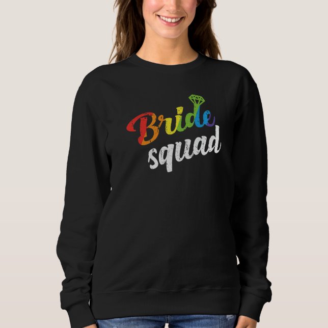 Niedlich Bridesmaid Junggeselinnen-Abschied Rainbo Sweatshirt (Vorderseite)