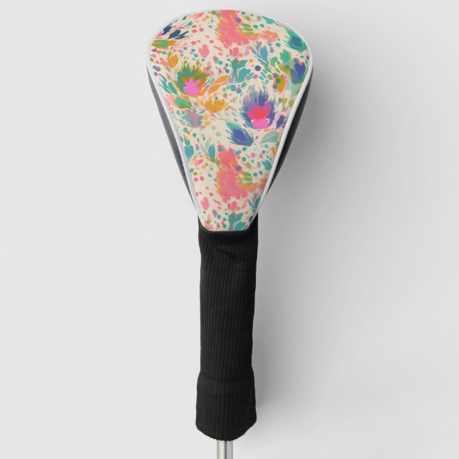 Niedlich Bright farbenfroh-braunes Muster Golf Headcover (Vorderseite)