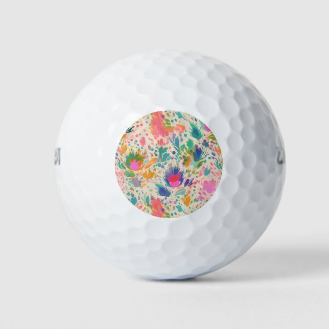 Niedlich Bright farbenfroh-braunes Muster Golfball (Vorderseite)