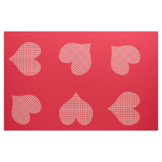 Niedlich Bright Red Gemustert Hearts Fabric Stoff (Fat Quarter (45,7 x 55,9 cm))