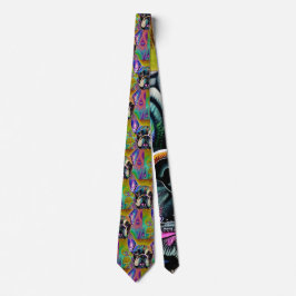 Niedlich Brindle French Bulldog Necktie Krawatte