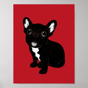 Niedlich Brindle Frenchie Puppy Poster