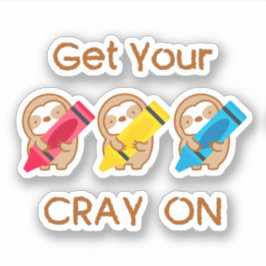 Niedlich bringen Sie Ihren Cray auf Sloth Aufkleber