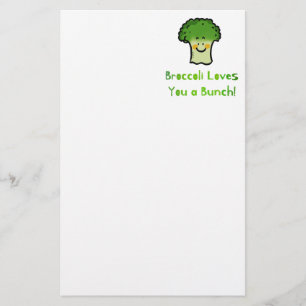 Niedlich Broccoli Pun Cartoon Design Briefpapier