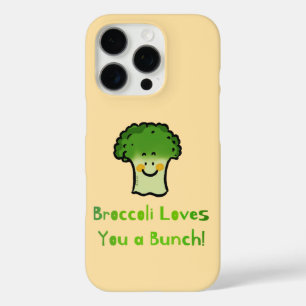 Niedlich Broccoli Pun Cartoon Design iPhone 16 Pro Hülle