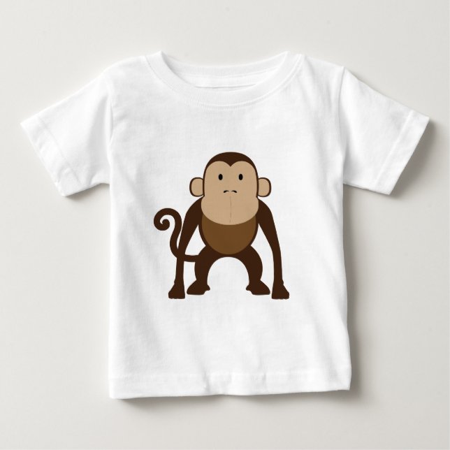 Niedlich-Brown-Affe Baby T-shirt (Vorderseite)