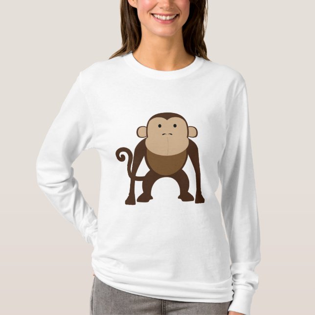 Niedlich-Brown-Affe T-Shirt (Vorderseite)