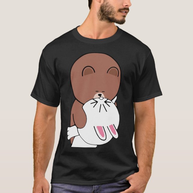 Niedlich Brown Bar Cony Bunny Rabbit   T-Shirt (Vorderseite)