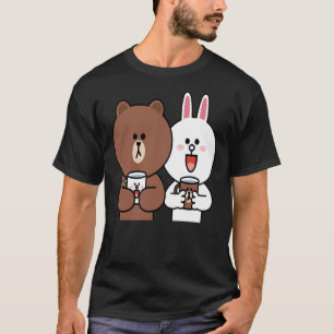 Niedlich Brown Bear Cony Bunny Rabbit Liebhaber   T-Shirt