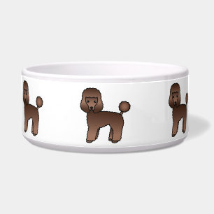 Niedlich Brown Coat Cartoon Toy Doodle Hunde Napf