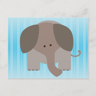 Niedlich Brown Elephant Postkarte