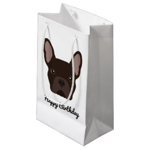 Niedlich Brown French Bulldog Geburtstag Kleine Geschenktüte