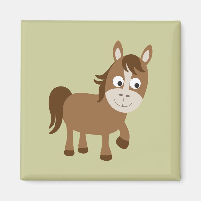 Niedlich Brown Horse Magnet (Vorne)