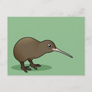 Niedlich Brown Kiwi aus Neuseeland Postkarte