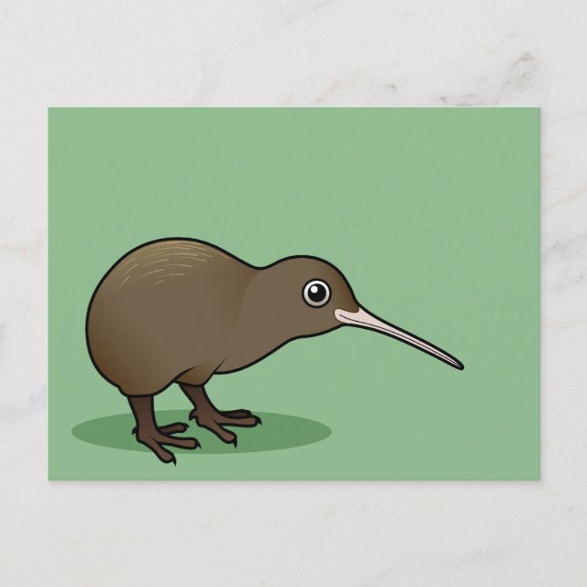 Niedlich Brown Kiwi aus Neuseeland Postkarte (Vorderseite)