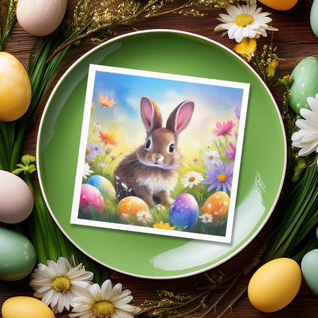 Niedlich Brown Oaster Baby Bunny Serviette (Von Creator hochgeladen)