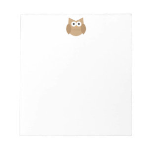 Niedlich Brown Owl Notepad Notizblock