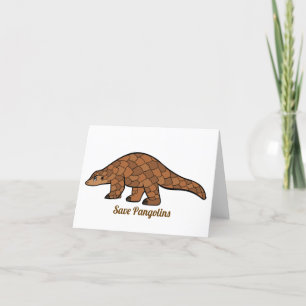 Niedlich Brown Pangolin Karte