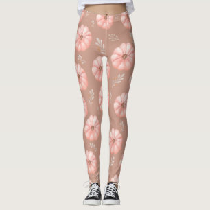 Niedlich Brown Peach Wassercolor Pumpfall Leggings