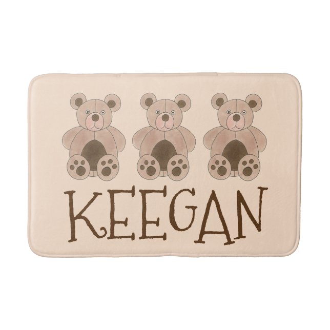 Niedlich Brown Plush Toy Teddy Bär gestopftes Tier Badematte (Vorderseite)