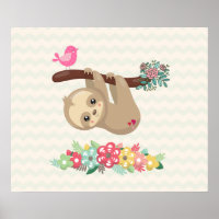 Niedlich Brown Sloth Hanging